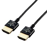 エレコム HDMI ケーブル 1.5m プレミアム スーパースリム 4K / Ultra HD / 3DフルHD対応 ブラック CAC-HDPSS15BK