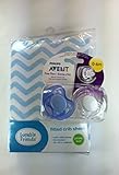 Baby Boy Gift Bundle - 2 Items: Luvable Friends Fitted Crib Sheet (Single) and Philips Avent Silicon