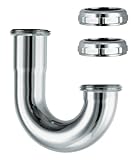 Waxman Consumer Products Group Bathroom Sink Trap Chrome J-Bend 7631000N