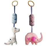 2のセット、[恐竜と象]ベビーベッドとベビーカーのおもちゃ、ハンギングおもちゃ