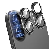 antalink 対応 iPhone 17 カメラフィルム カメラ保護 カメラカバー アルミ合金+10H強化ガラス 一体感 耐衝撃 高透過率 黒縁取り 露出オーバー防止 指紋防止 防水防塵 自動吸着 気泡ゼロ 対応いphone 17 レンズカバー プロテクター【2枚入り】(ブラック)