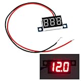 Ecloud Shop ミニレッドLEDデジタル電圧計電圧ボルトメータパネル3.3-30V