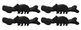 素朴なブラックBear引き出しノブまたはバー 5.25" wide x 1.25" high x 1" deep ブラック 524