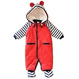 【SEBLES】ベビー服 カバーオール あったか かわいい フード なりきり アニマル キャラクター 新生児 靴下(73cm,赤いサル)
