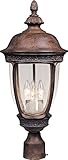 Maxim Lighting 40460CDSE Three Light Sienna Seedy Glass Post Light, Copper [並行輸入品]