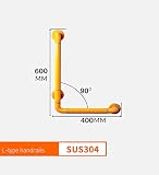 LIQICAI L字型 ステンレス鋼 手すり 浴室/ バスルームハンドル - 2色 利用可能 ( 色 : イエロー いえろ゜ , サイズ さいず : 40*60センチメートル )