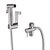 buluxeプレミアム製ハンドヘルドビデスプレーセット – Hand Held Muslim Shattafスプレーガンキット – 布おむつSprayer – 真鍮t-adaptor & – Low 