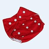 Hommy ベビー用 高品質 防水 通気 再利用可能 赤ちゃんおむつパンツ　1枚入　レッド