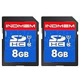 INDMEM SDカード 8GB SDHC メモリーカード UHS-I U1 Class10 高速 Full HD デジタルカメラ ビデオ 撮影 2枚セット