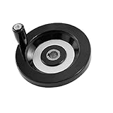 uxcell ハンドホイール　リップルハンドホイール　取り外し可能　W 12×100mm　　フライス盤