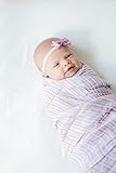 A Little Lady Shop Baby Swaddle Blanket Purple Stripe by A Little Lady Shop