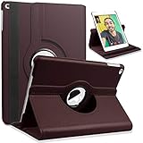 【360Rotating】360度回転保護ケース/カバー iPad ケース iPad 2021/20/19年 iPad9/iPad8/iPad7[iPad 10.2インチ：A2602 A2604 A2603 A2605 A2270 A2428 A2429 A2430 A2197 A2200 A2198]（対応機種：iPad 10.2inch 第9/8/7世代）（ブラウン）