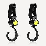 FC ベビーカーフック マルチフック 360°回転 両手を解放 多功能荷物フック 自転車のハンドルやスーツケースや車にも使える 2個セット (2個入り)