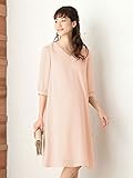 Angeliebe エンジェリーベ マタニティ ワンピース 授乳口付き シフォン バックシャン ワンピ 妊婦服 産前 産後 お宮参り S ～ M ペール ピンク 21928 21928101