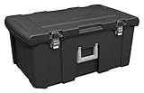 Sterilite 18429002 Footlocker Lid and Base with Titanium Handle, Black, by STERILITE [並行輸入品]