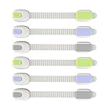 YUANSHOP1 ベビーガード 6枚セット ドアストッパー 引き出しロック チャイルドロック 耐震ストッパー ベビー 赤ちゃん いたずら/怪我防止 地震対策 長さ調整可能