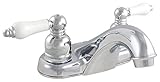 LDR Industries 011 4702 Lavatory Faucet Dual White Handle Non-Metallic Body, Chrome Finish [並行輸入品]