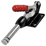 uxcell トグルクランプ　386Kg304E 　プランジャーストローク42mm　レッドハンドル　押し型