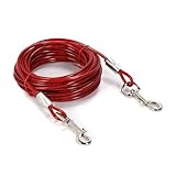 EZBUG ロングリード 犬 係留 リード ランナーケーブル しつけ用 5mm 犬用 (10m)