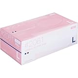 川西工業 ニトリル使いきり手袋 粉無ピンクL 250枚×10