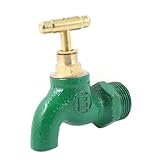 DealMuxホームガーデンシンクTurnハンドル蛇口タップ3 / 4ptオススレッドグリーン