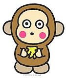 ゼネラルステッカー サンリオ おさるのもんきち ウォールステッカー 17.0cm×14.8cm DW-015 1枚入り
