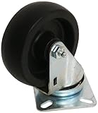 Magna Industries 6851 4 Diameter Black Polyolefin Wheel Plate Caster for Oven Racks 4-1/8 Length x 3