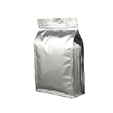 価格/ 50個Aspire 8オンスシルバーアルミ箔Resealable Gussetバッグ、FDA準拠 ER0016_4X775X225INCH8OZ-500PCS