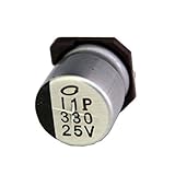 【10個】 電解コンデンサー 25V 330uF (UUX1E331MNL1GS)