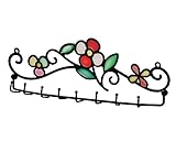 飾るインテリア 丸和貿易 ブリエット ウォールアクセサリーフック フラワーブラック 400637901