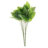 Dovewill 2個　プラスチック製　造花　人工多肉植物　葉　植物　緑