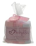 Babykiss Baby Washcloth Set - (Light & Medium Pink & White) by Baby Kiss