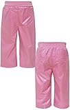 UZULAND 無柄 撥水加工 裏メッシュ パンツ 男児 女児 男の子 女の子（ピンク90cm）