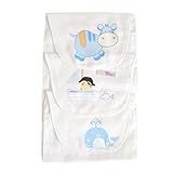 柔らかいコットンガーゼのタオルは、3つの赤ちゃんの汗吸収タオルのセットかわいいウォッシュマット