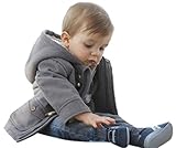 (ラボーグ) La vogue ベビー服 カジュアルアウター 綿服 キッズコート ジャケット フード付き 長袖 ダッフルコート 男の子 ボーイズ 子供服 グレー (110)