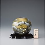 九谷焼　金箔木立に双鶴　５号花瓶 １３１０６０