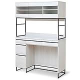 moca company Cloudear キッチンボード 幅120 ゴミ箱収納 ゴミ箱上ラック レンジ台 食器棚 大型レンジ対応 コンセント付き ホワイト