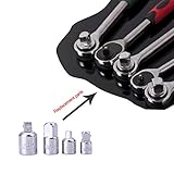 4ピース/セット1/4 3/8 1/2ラチェットソケットレンチアダプタコンバータreducerセットハンドツールキット空気衝撃職人ツール