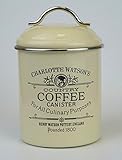 Charlotte Watson Enamel Ware Coffee Tin Canister 67419 by Charlotte Watson