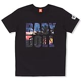 ベビードール SUNSETロゴTシャツ 男女兼用 S ブラック