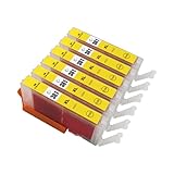 BCI-381XL キヤノン用 互換 インクカートリッジ イエロー BCI-381XLY×6 大容量 残量表示 個包装 対応機種：PIXUS TR8630a TR703a TR8630 他【YUBOYA】