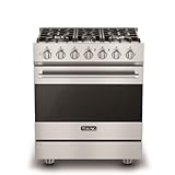 バイキング3シリーズrvdr33015bsslp 30 " 4.7立方フィート自立デュアル燃料範囲SS