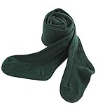 ベビータイツ　ガールズ　キッズタイツ　コットン　パンティストッキング　女の子　靴下　クツシタ　無地　シンプル　子供　肌着　厚手　（ダークグリーン）1-6歳　Gaorui（ガオルイ）