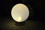 RioRand 屋外ガーデンライト ソーラー 庭 ライト 庭園の屋外照明 ソーラーランプ LEDライト ストリートランプ ステンレススチール (ウォームホワイト)