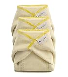 BabyKicks Hemparoo Fleece Prefolds, Golden Thread, X-small by BabyKicks