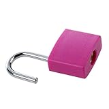 SODIAL(R)23ミリメートルの長方形のキャビネット引き出しミニロック南京錠フクシア2キー