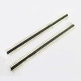 10pcs 1.0mm ピッチ 1x50P 単一列, 2X50P二重列 ピンヘッダーストリップ,メス座, まっすぐ, SMT 表面実装,Rohs,金メッキ (1X50P SIP, 雄ピンMale)