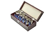 SE DH10HS 10-Piece Stone Diamond Hole Saw Set Grit 80 Wooden Case Included [並行輸入品]