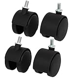 Huahuiyuan スレッドステムキャスター 50mm車椅子キャスター プラスチックホイール 4個入り