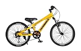 HUMMER(ハマー) Jr.ATB206-SV イエロー 20インチ ジュニアマウンテンバイク シマノ製6段変速ギア搭載 軽量アルミフレーム フロントサスペンション搭載 Vブレーキ採用 63365-0799